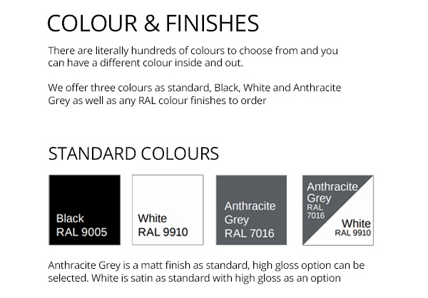 colour & finishes